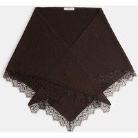 M&S Lace Triangle Scarf Chocolate