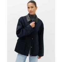 M&S Suedette Barn Jacket Midnight Navy