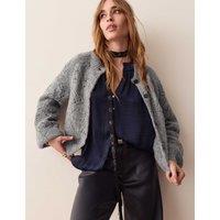 Per Una Pointelle Cardigan with Wool Grey