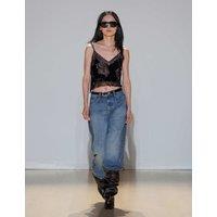 Per Una Beaded Lace Crop Cami Top Black