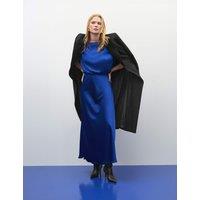 M&S Double Breasted Longline Overcoat Black