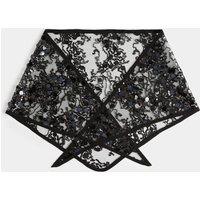 M&S Sequin Triangle Scarf Black Mix