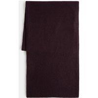 M&S Ribbed Knit Scarf with Wool Aubergine