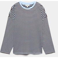 M&S Pure Cotton Relaxed Top Blue Mix