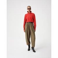 M&S Funnel Neck Half Zip Relaxed Jumper Red