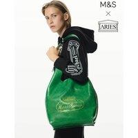 M&S x Aries Leather Tote Bag Green