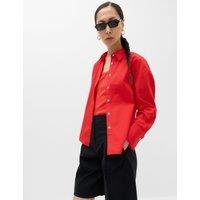 M&S Pure CottonBack Button Detail Shirt Red