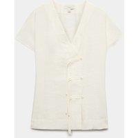 M&S Modal Rich Button-Detail Shirt Ivory