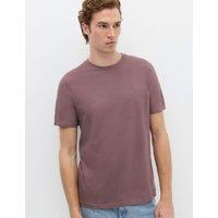 M&S Pure Cotton Regular Fit Crew Neck T-Shirt Rosewood