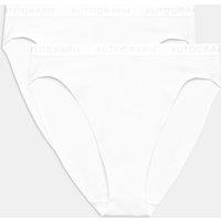 Autograph 2 Pack Lille Supima Cotton High Leg Knickers White