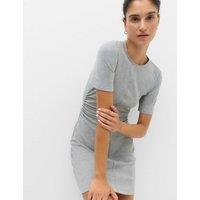 M&S Jersey Ruched Mini T-Shirt Dress Grey