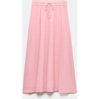 M&S Tie Waist Midi A-Line Skirt Dusted Pink