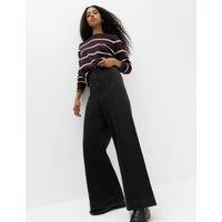 M&S High Waisted Pintuck Ankle Grazer Jeans Black Mix