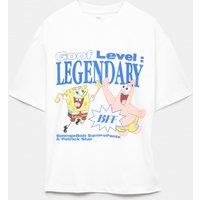 M&S Pure Cotton Spongebob Graphic T-Shirt (6-16Yrs) White