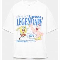 M&S Pure Cotton Spongebob Graphic T-Shirt (6-16Yrs) White