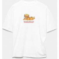 M&S Pure Cotton Garfield T-Shirt (6-16 Yrs) White
