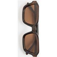 M&S Chunky Polarised Sunglasses Brown