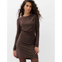 M&S Sparkly Round Neck Mini Column Dress Chocolate