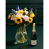 M&S Flower Market Celebration Sunflower Bouquet with Champagne