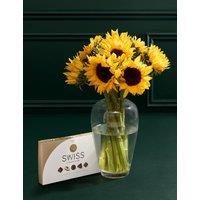 M&S Flower Market British Sunflower Bouquet with Swiss Chocolates