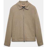 Autograph Italian Wool Blend Harrington Jacket Sable