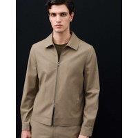 Autograph Italian Wool Blend Harrington Jacket Sable