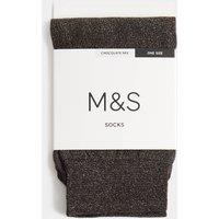 M&S Sparkle Sheer Ankle Highs Chocolate Mix