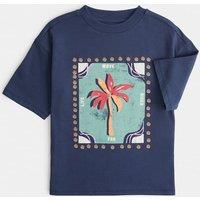 M&S Pure Cotton Tropical Graphic T-Shirt (2-8 Yrs) Navy Mix