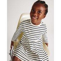 M&S Pure Cotton Jersey Striped Dress (2-8 Yrs) Multi