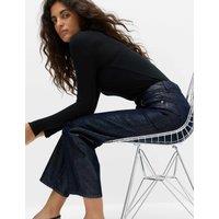 M&S High Waisted Shimmer Carrot Jeans Indigo Mix