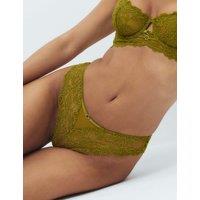 M&S Sabine Mesh & Lace Miami Knickers Antique Green