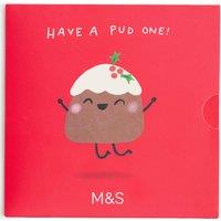 M&S Christmas Pud Gift Card No Colour