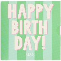 M&S Birthday Stripe Gift Card No Colour