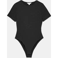 M&S Crew Neck Short Sleeve Fitted Bodysuit Black