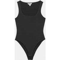 M&S Square Neck Fitted Vest Bodysuit Black