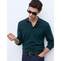 Autograph Pure Extra Fine Merino Wool Polo Shirt Dark Kingfisher