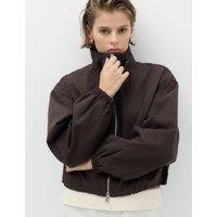 M&S Cotton Rich Lightweight Buckle Short Jacket Bitter Chocolate