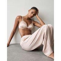 Autograph Silk & Lace Non Wired Bralette Bra A-E Light Beige