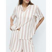 M&S Soft Touch Printed Revere Shortie Set Neutral
