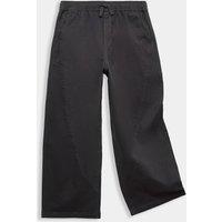 M&S Cotton Rich Barrel Leg Woven Trousers (6-16 Yrs) Charcoal