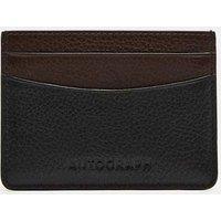 Autograph Leather Pebble Grain Cardsafe Card Holder Brown Mix