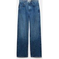 Per Una High Waisted Embellished Wide Leg Jeans Dark Indigo