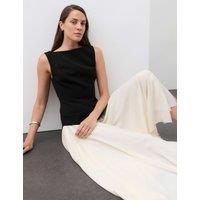 Autograph Wool Blend Colour Block Midaxi Dress Black