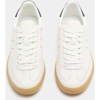 M&S Leather Lace Up Trainer White
