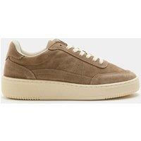 M&S Suede Flatfom Trainers Taupe