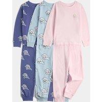 M&S 3 Pack Pure Cotton Dog Pyjamas (1-8 Yrs) Multi