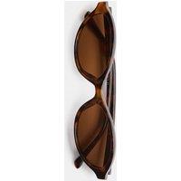 M&S Oval Lugged Sunglasses Brown Mix