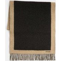 JAEGER Pure Cashmere Bordered Scarf Black Mix
