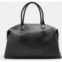 JAEGER Leather Weekend Bag with Removable Strap Black