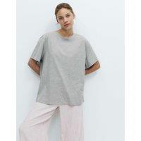 M&S Pure Cotton Pyjama Top Grey